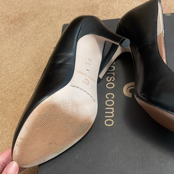 Coro como black silk calf heels - Picture 4 of 4